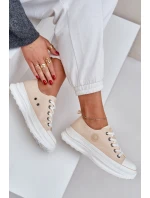 Dámské Tenisky Na Masivní Podešvi Big Star NN274127 Béžové