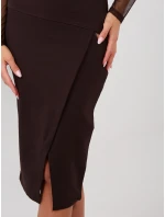 Sukně RV SD 7847.80 tmavě hnědá