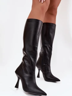 Kozačky na podpatku model 217521 Step in style