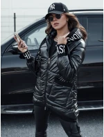 Dámská přechodná prošívaná bunda s kapucí FASHION CHIC černá FashionStreet TY4583