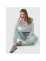 Dámské oversize hladké tričko s dlouhým rukávem 4F 4FWMM00TLONF431-27M