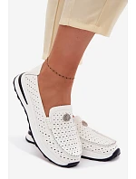 Dámské prodyšné mokasíny z přírodní kůže Kemela