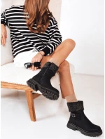 Dámské zateplené boty černé FashionStreet ZY1227 Dámské zateplené boty černé FashionStreet ZY1227