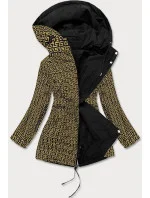 Černá/žlutá dámská parka (W702BIG) Černá/žlutá dámská parka (W702BIG)