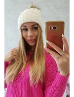 Fleecová kostkovaná čepice K226 ecru Fleecová kostkovaná čepice K226 ecru