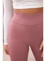 Pruhované legíny tmavě růžové