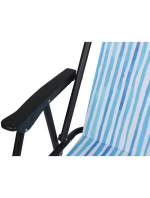 TURISTICKÉ SEDADLO S OPĚRKOU 52x44x75CM SKLÁDACÍ MODRÁ LINIE