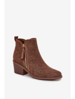 Boty na podpatku model 222515 Step in style Boty na podpatku model 222515 Step in style