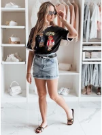 DENIMLOVE modrá džínová sukně-šortky FashionStreet CY0507 DENIMLOVE modrá džínová sukně-šortky FashionStreet CY0507