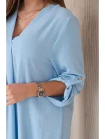 Šaty s výstřihem do V 88536 modré - Italian Fashion Šaty s výstřihem do V 88536 modré - Italian Fashion
