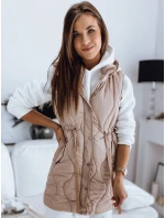 Dámská prošívaná vesta WELIA béžová FashionStreet TY3295 Dámská prošívaná vesta WELIA béžová FashionStreet TY3295