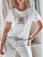 TEDDYCAP dámské tričko s medvídkem bílé FashionStreet RY2745 TEDDYCAP dámské tričko s medvídkem bílé FashionStreet RY2745