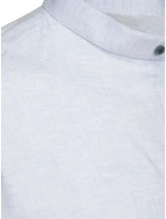 Pánská neformální košile se stojáčkem modrá FashionStreet DX2648 Pánská neformální košile se stojáčkem modrá FashionStreet DX2648