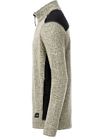Daiber JN 862 Pánská pracovní bunda pletený fleece - Strong 02.0862 stone melange/black