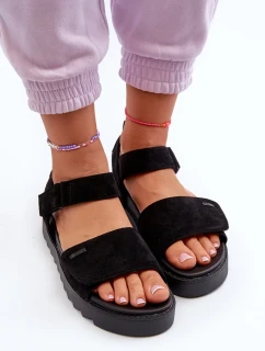 Dámské semišové sandály na platformě Big Star Black