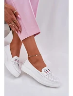 Dámské kožené mokasíny Dovema – bílé