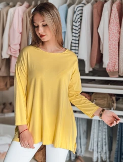 Dámská máslová halenka oversize s přívěskem COMFILA žlutá FashionStreet RY2791