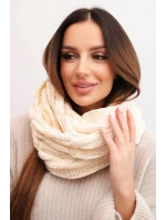 Dámský pletený vlněný komin měkký a teplý KN23 béžový Dámský pletený vlněný komin měkký a teplý KN23 béžový