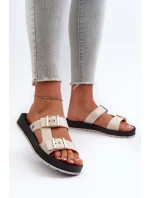 Dámské žabky na ploché podrážce ZAXY LL285072 Bežové