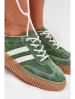 Dámské Velurové Tenisky Na Platformě Zelené Marisae