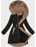 Černá dámská bunda se stahováním v pase S'West (B8352-1)
