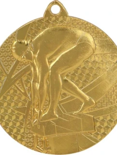 Zlatá medaile - plavání - ocelová medaile