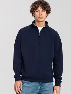 Fruit of the Loom Iconic Premium Zip Neck Sweat Těžká mikina s 1/4 zipem 16.2288 deep navy