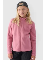 Dívčí fleece s límcem Slim 4F Růžový 4FJWMM00TFLEF261-56S