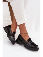 Dámské mokasiny z eko kůže černé Cailen