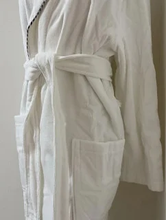 AKCE Župan Velur lýmec froté bílý s proužkem - Vestis