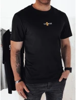 Pánské tričko s potiskem černé FashionStreet RX5461