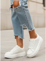 Dámské bílé tenisky FashionStreet ZY1370 Dámské bílé tenisky FashionStreet ZY1370