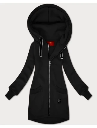 Černá dámská mikina se svetrovými vsadkami LHD (AMG-172A) Černá dámská mikina se svetrovými vsadkami LHD (AMG-172A)