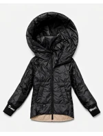 Damska kurtka ze ściągaczami Goodlookin czarna (B8591-1)