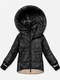 Damska kurtka ze ściągaczami Goodlookin czarna (B8591-1)