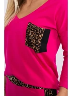 Fuchsiová sada s leopardím potiskem Fuchsiová sada s leopardím potiskem