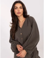 IT KS košile 233607.63 tmavá khaki