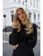 M754 Kombinéza s ozdobnými rukávy - černá