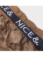 Hnědá dámská péřová bunda pro přechodné období (2M-001) Hnědá dámská péřová bunda pro přechodné období (2M-001)