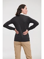 Russell Athletic 715F Dámský pletený cardigan s výstřihem do V 11.715F charcoal marl Russell Athletic 715F Dámský pletený cardigan s výstřihem do V 11.715F charcoal marl