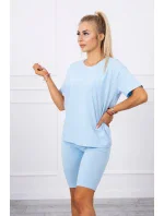 Modrý set top+legíny Modrý set top+legíny