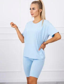 Modrý set top+legíny