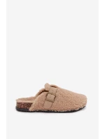 Dámské pantofle s kožíškem typu beránek Béžové Lorivine
