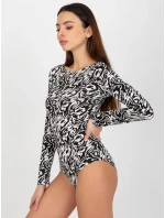 Dámské body LK BO 509199 1.42P bílá a černá - FPrice Dámské body LK BO 509199 1.42P bílá a černá - FPrice