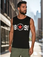 Pánská košile bez rukávů černá FashionStreet RX5652