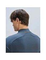 Cyklistické tričko POC M's Layer Merino Mock Neck Jersey, šedé