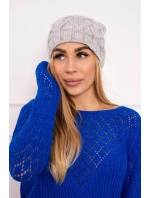 Fleecová čepice Sonia K201 světle šedá