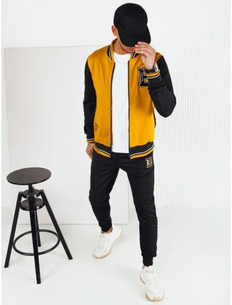 FashionStreet pánská žlutočerná tepláková souprava AX0765