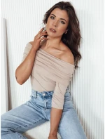 POLL dámská pruhovaná halenka béžová FashionStreet RY2513