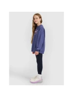 Dívčí mikina oversize bez kapuce 4F 4FJRAW25TSWSF2428-33S Dívčí mikina oversize bez kapuce 4F 4FJRAW25TSWSF2428-33S